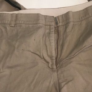 Tan color pants with stretch waist band